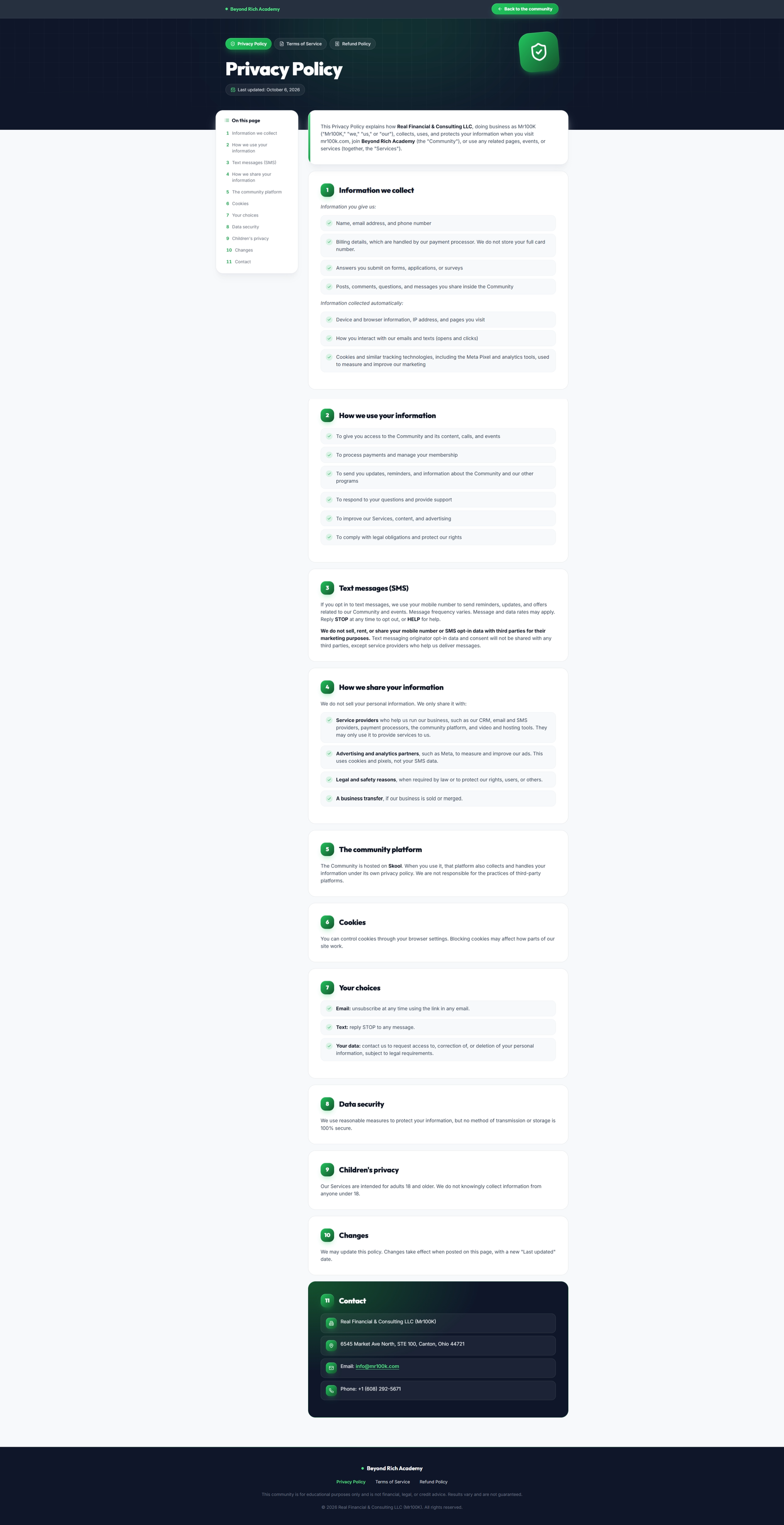 Beyond Rich Academy -  Community Membership Funnel screenshot 5