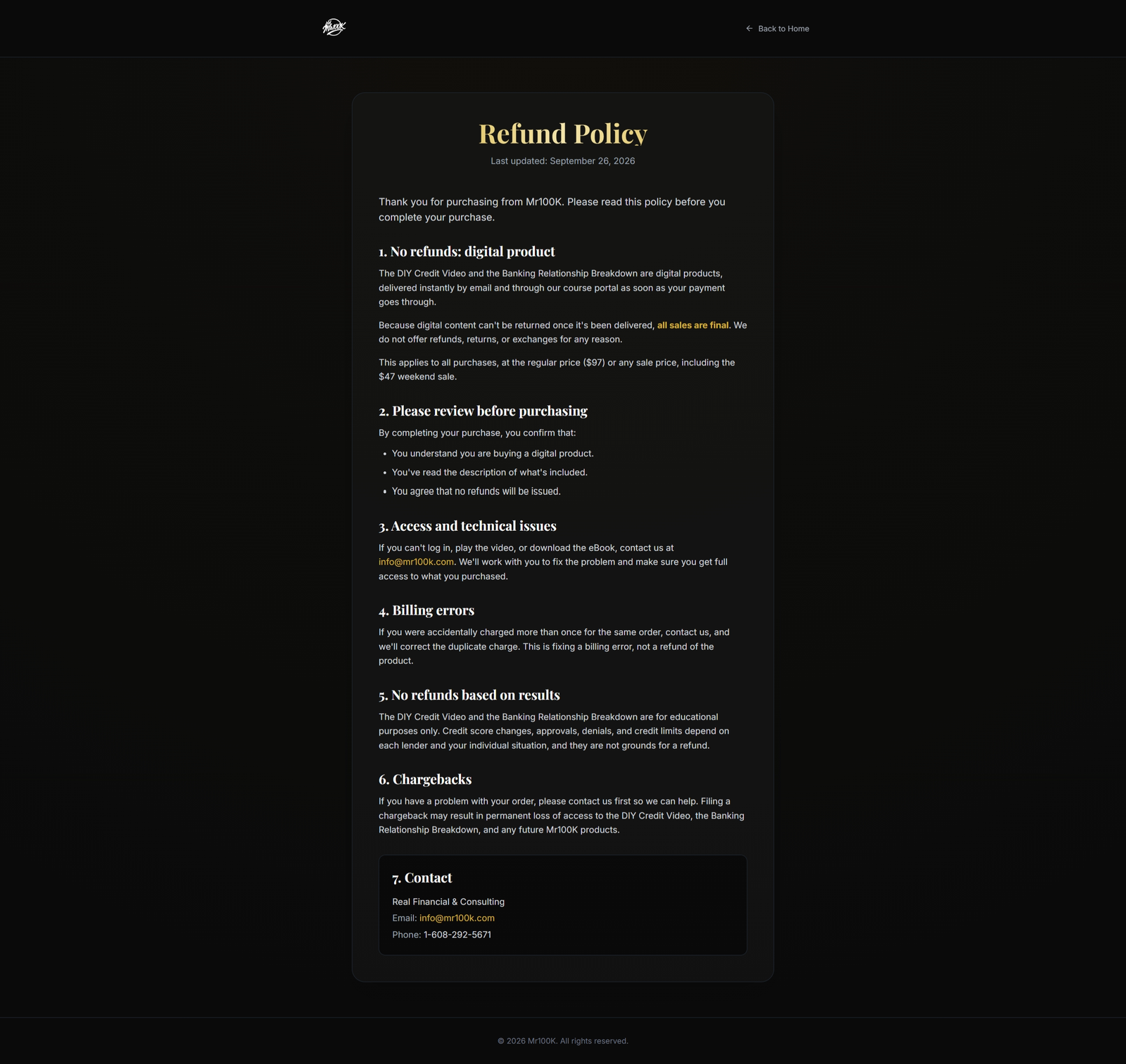 Mr100K DIY Credit Video & eBook Sales Funnel screenshot 4