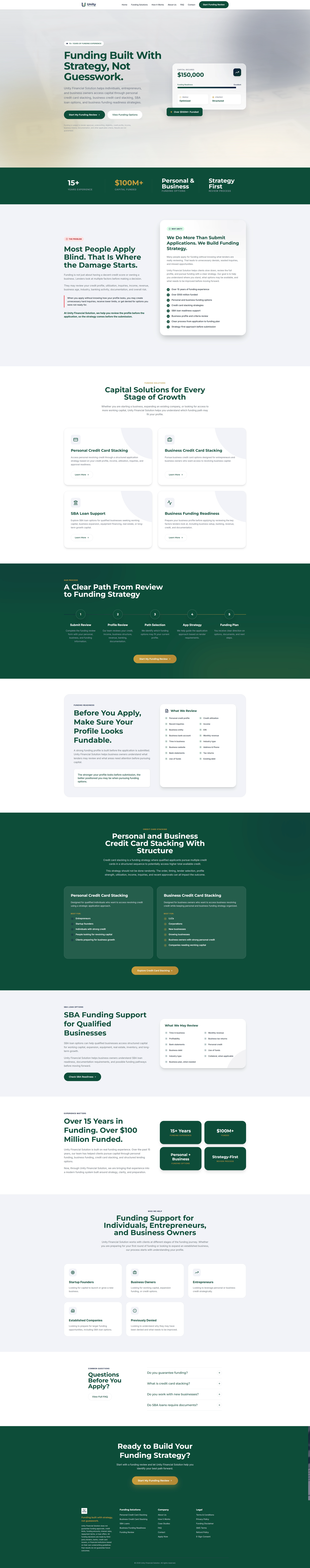Unity Financial Solution - Funding Website & GoHighLevel Integration screenshot 2