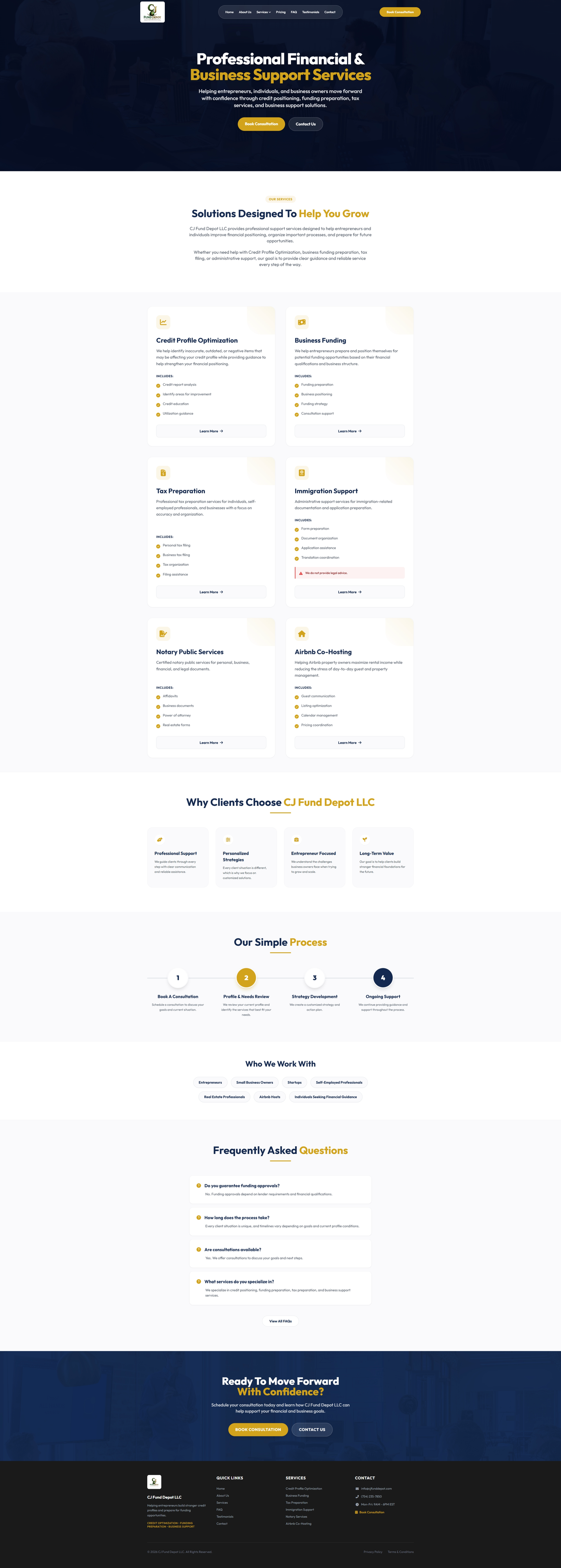 CJ Fund Depot LLC Business Website & GoHighLevel Automation screenshot 7