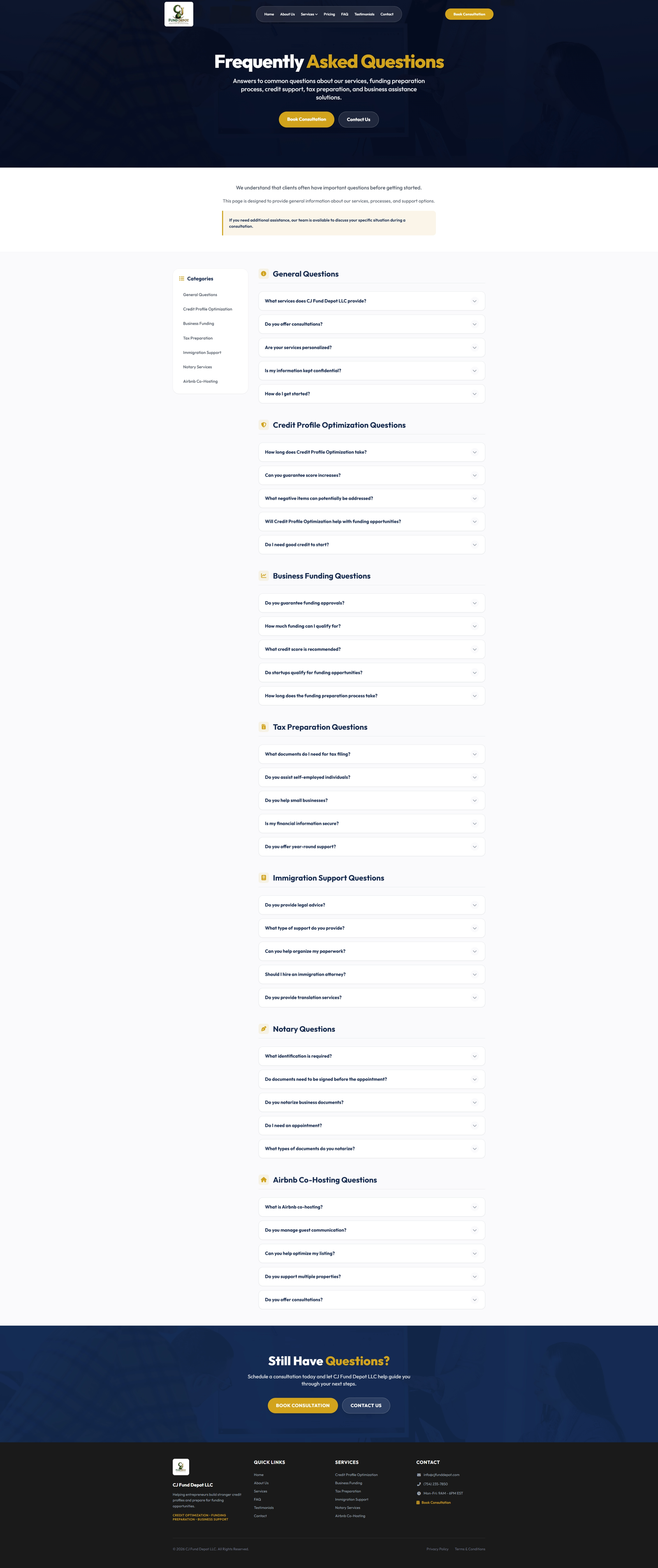 CJ Fund Depot LLC Business Website & GoHighLevel Automation screenshot 5