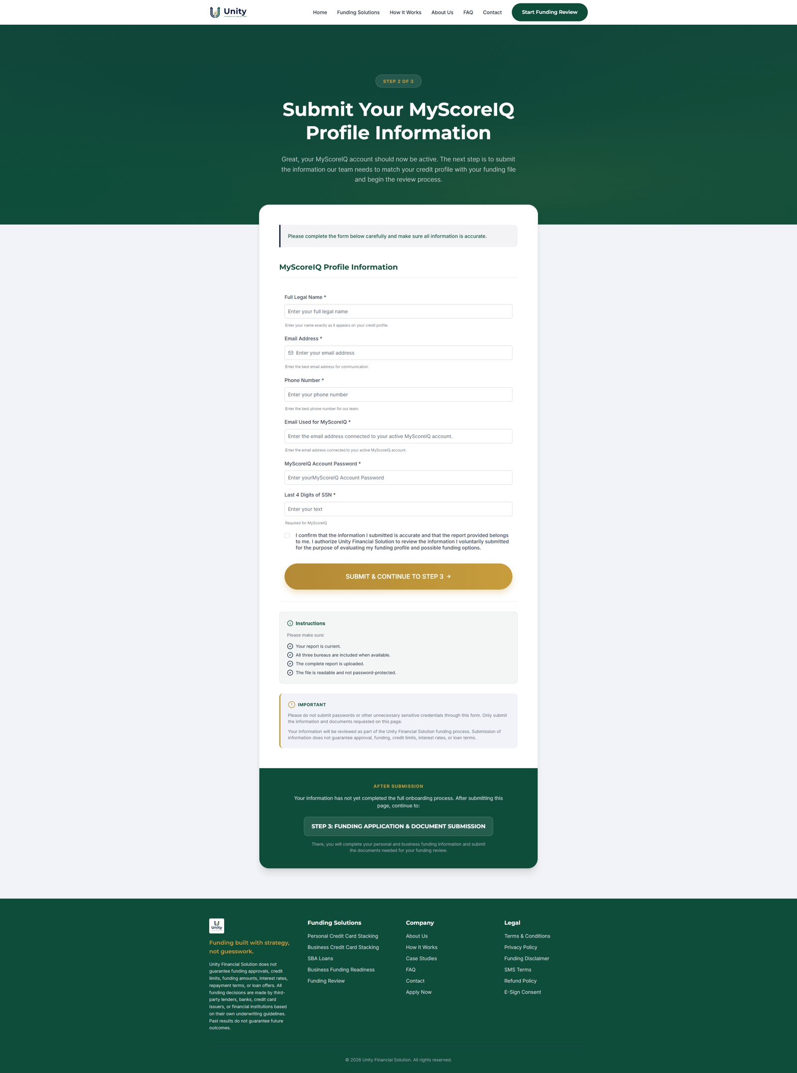 Unity Financial Solution - Funding Website & GoHighLevel Integration screenshot 5