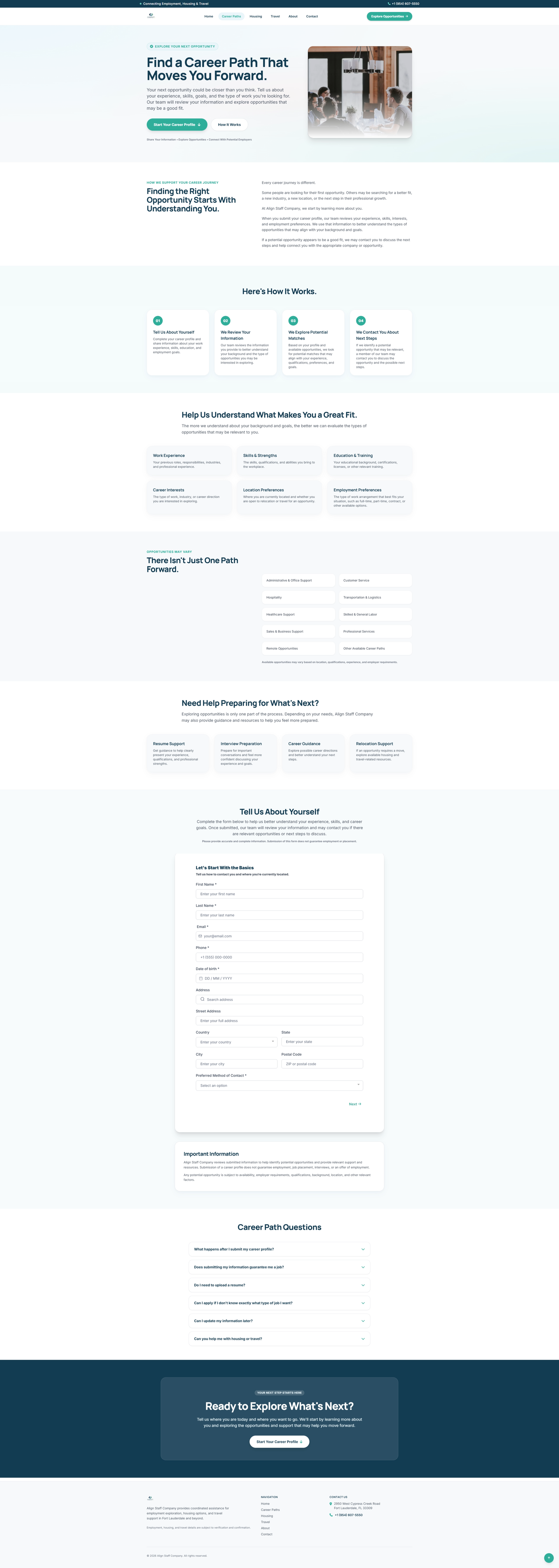 Align Staff Company Business Website screenshot 6