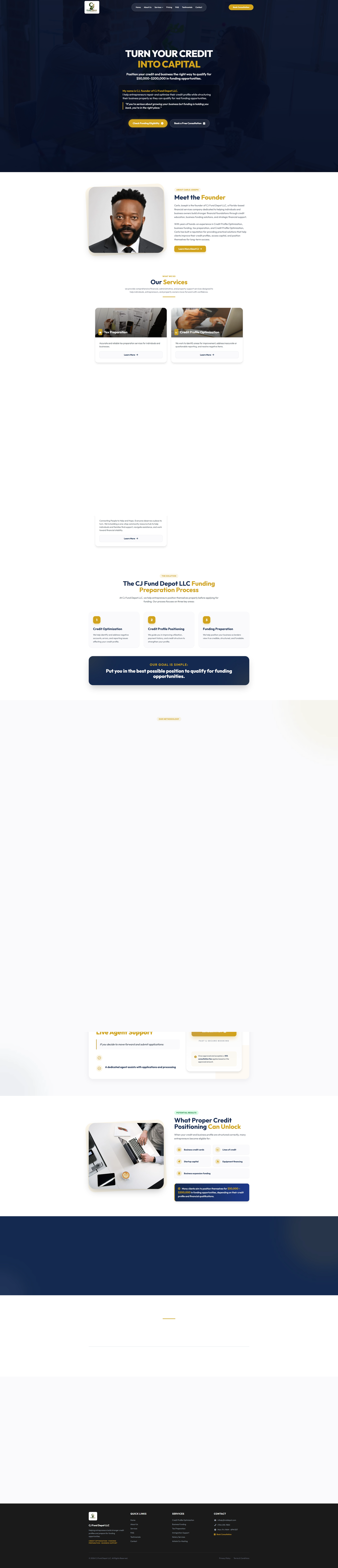 CJ Fund Depot LLC Business Website & GoHighLevel Automation screenshot 2