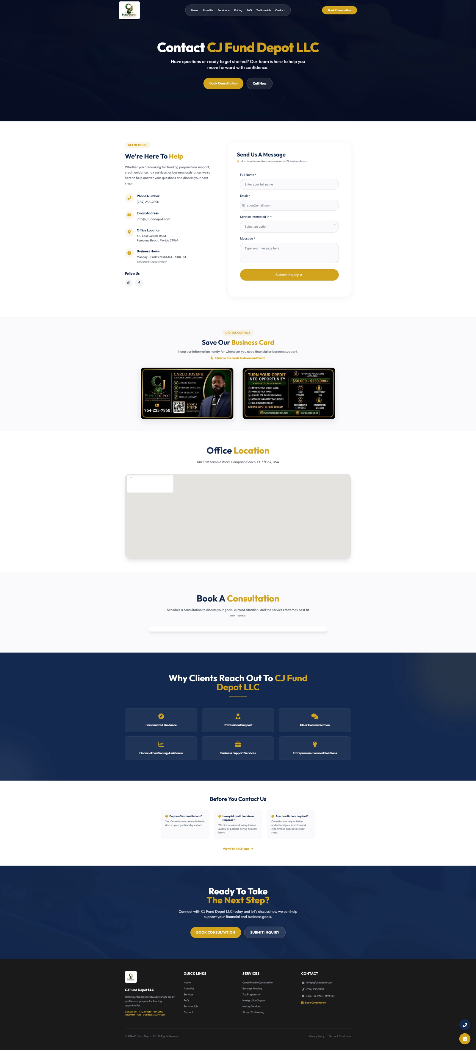 CJ Fund Depot LLC Business Website & GoHighLevel Automation screenshot 3