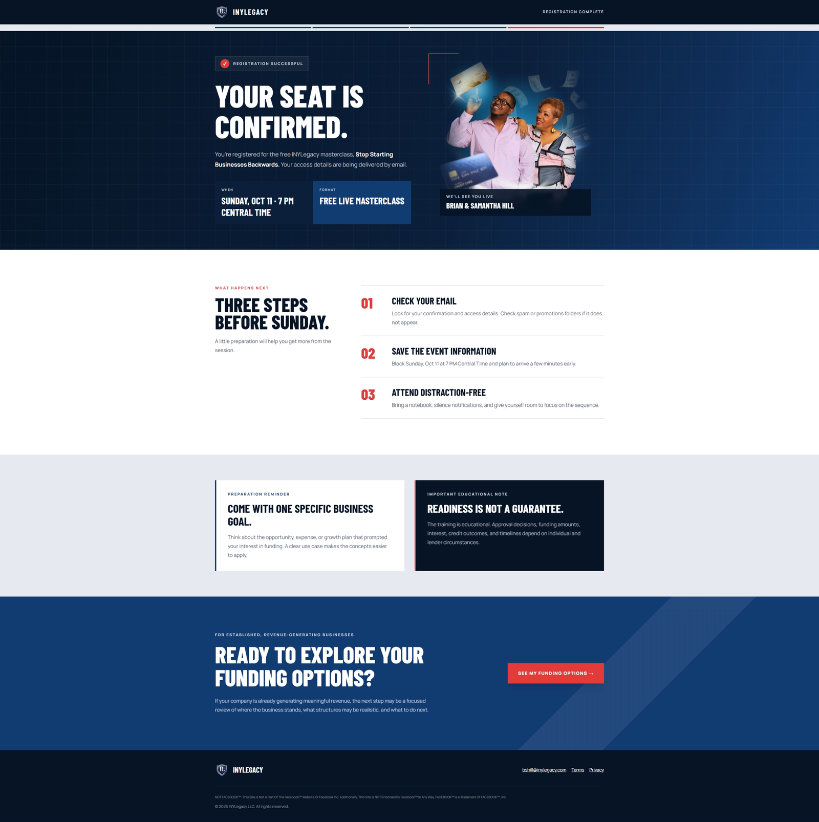 INYLegacy Webinar Funnel & GoHighLevel Automation screenshot 2