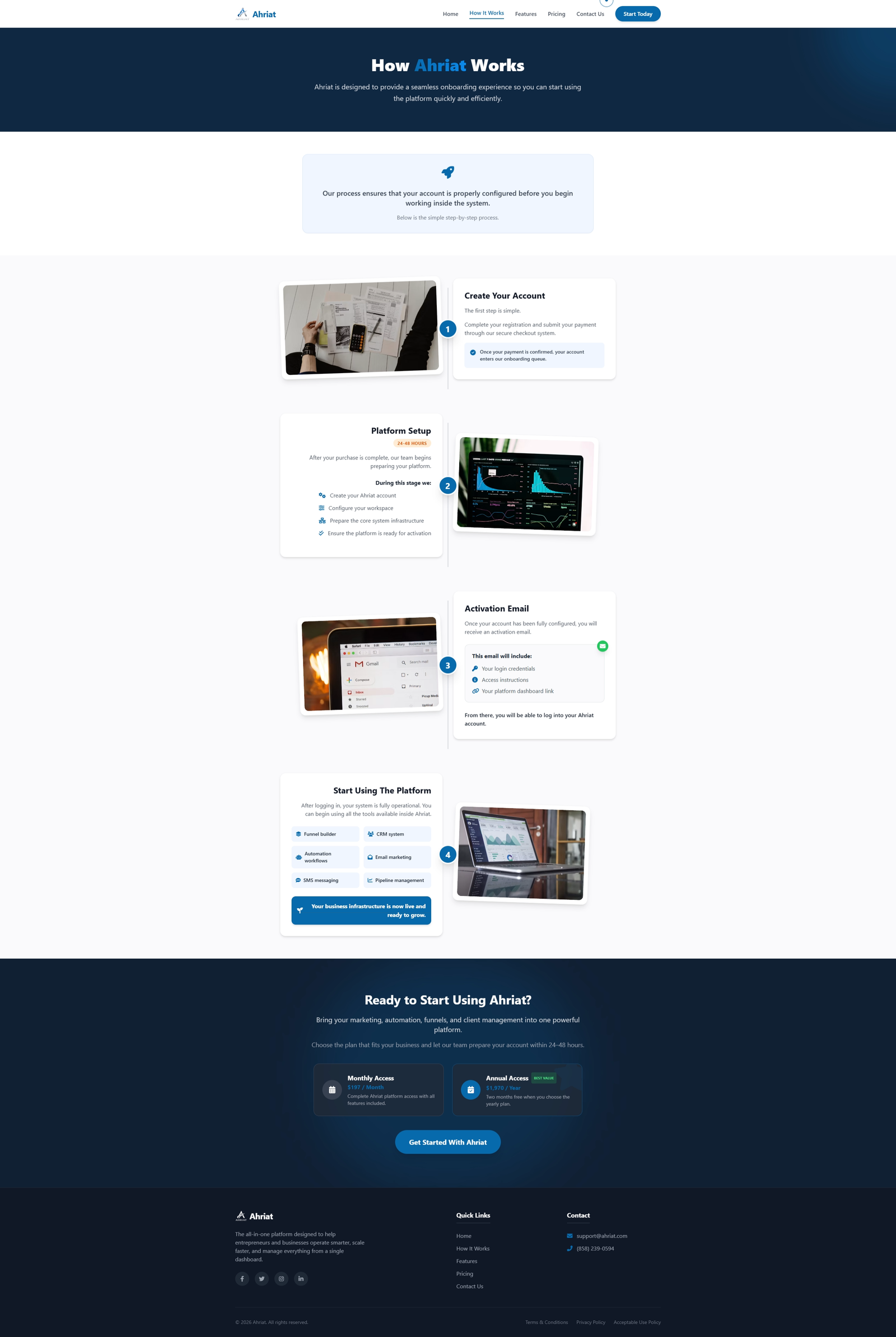 Ahriat - SaaS Business Website & Custom Admin Portal screenshot 6