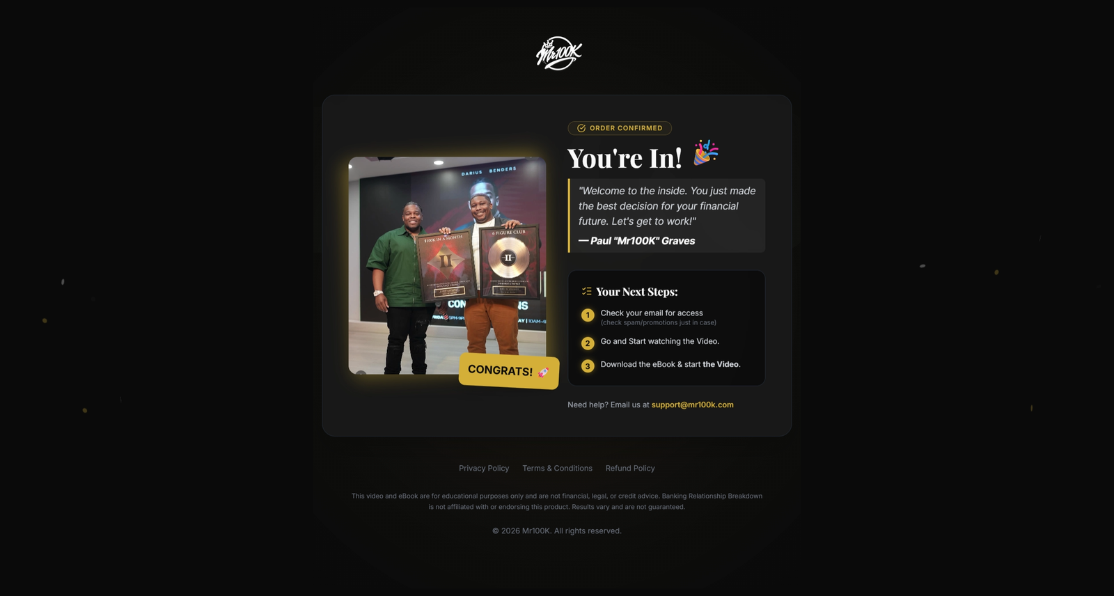 Mr100K DIY Credit Video & eBook Sales Funnel screenshot 3