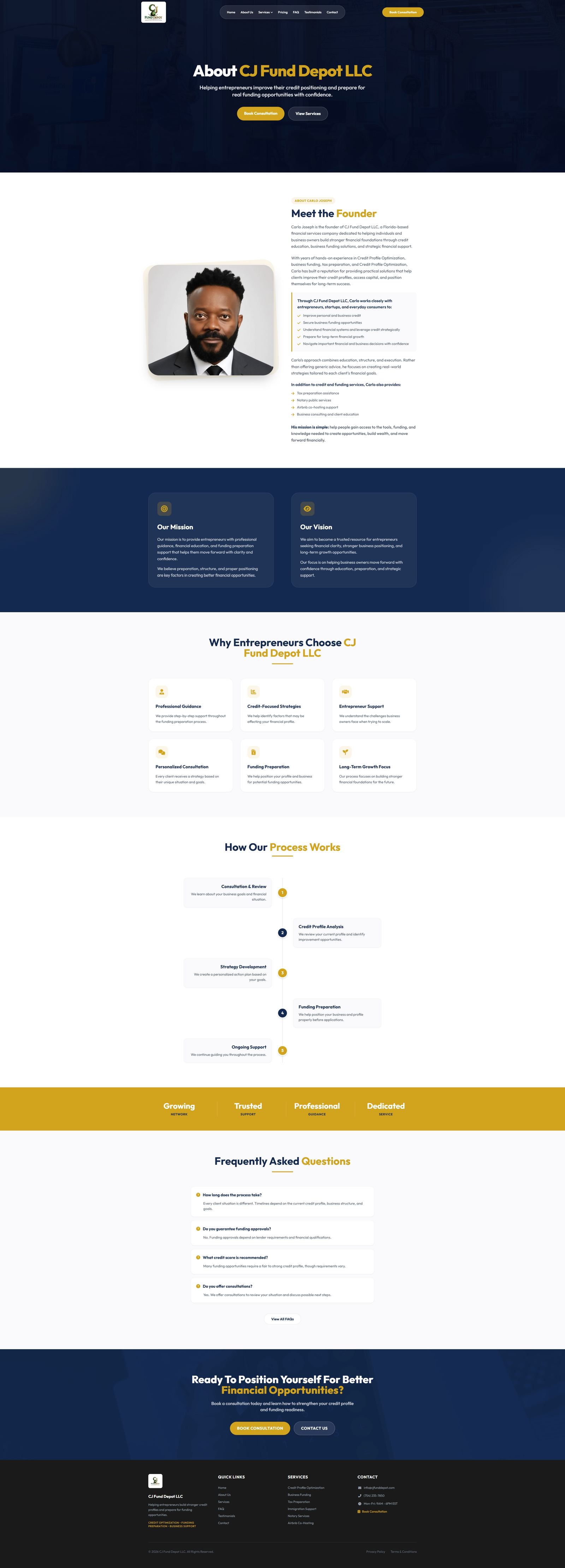 CJ Fund Depot LLC Business Website & GoHighLevel Automation screenshot 8