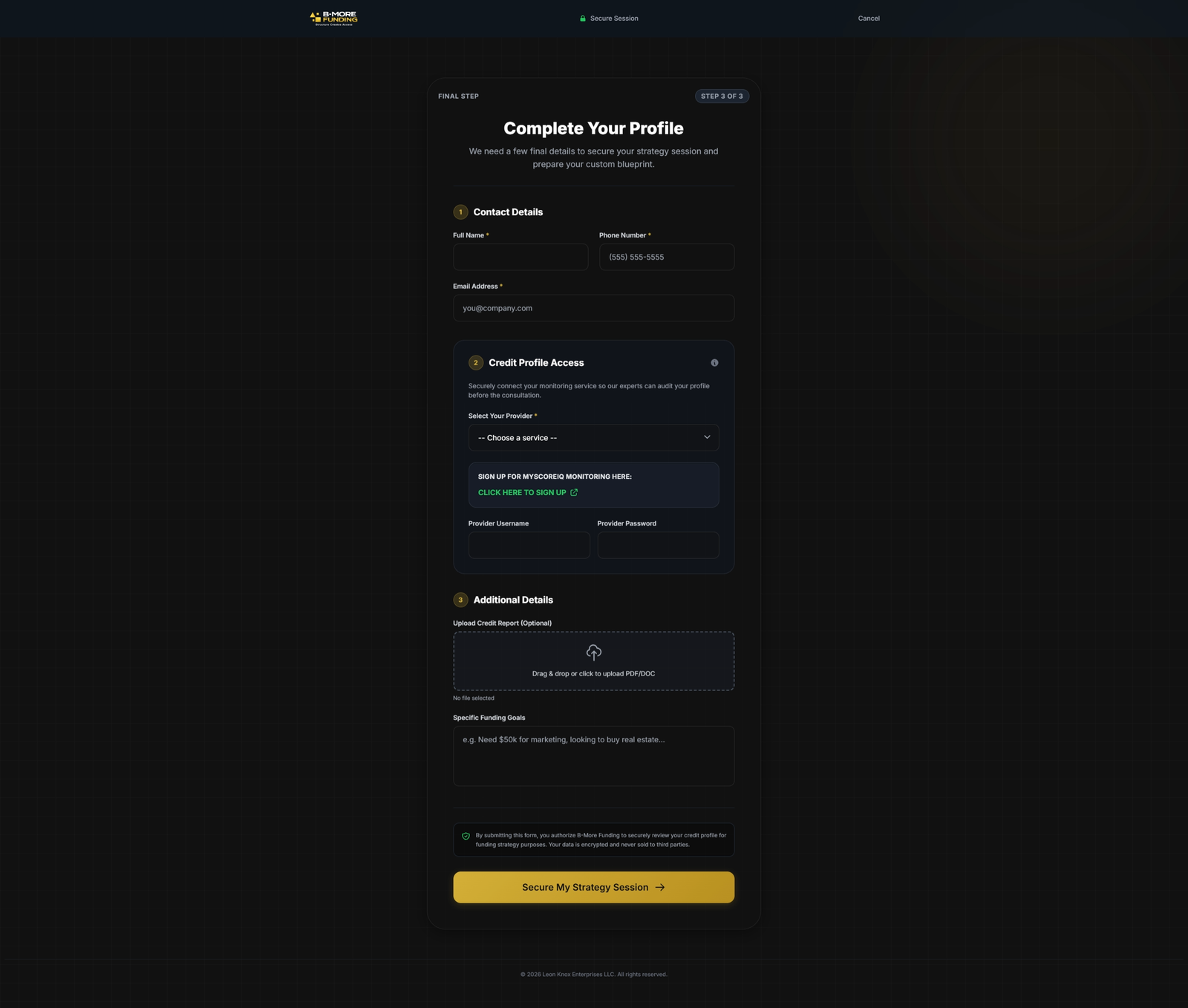 B-More Funding Funding Quiz Funnel & Automation screenshot 4
