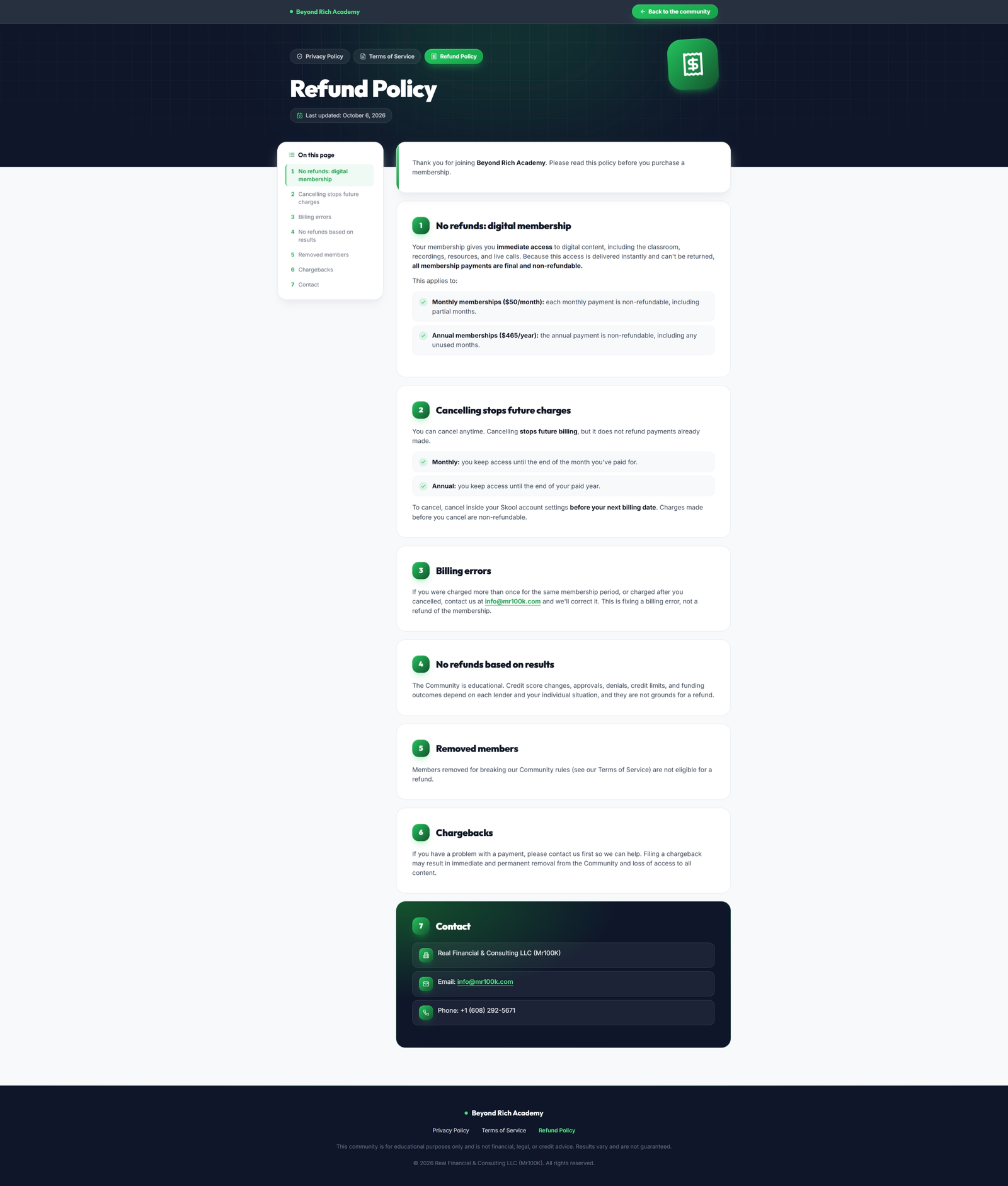 Beyond Rich Academy -  Community Membership Funnel screenshot 3