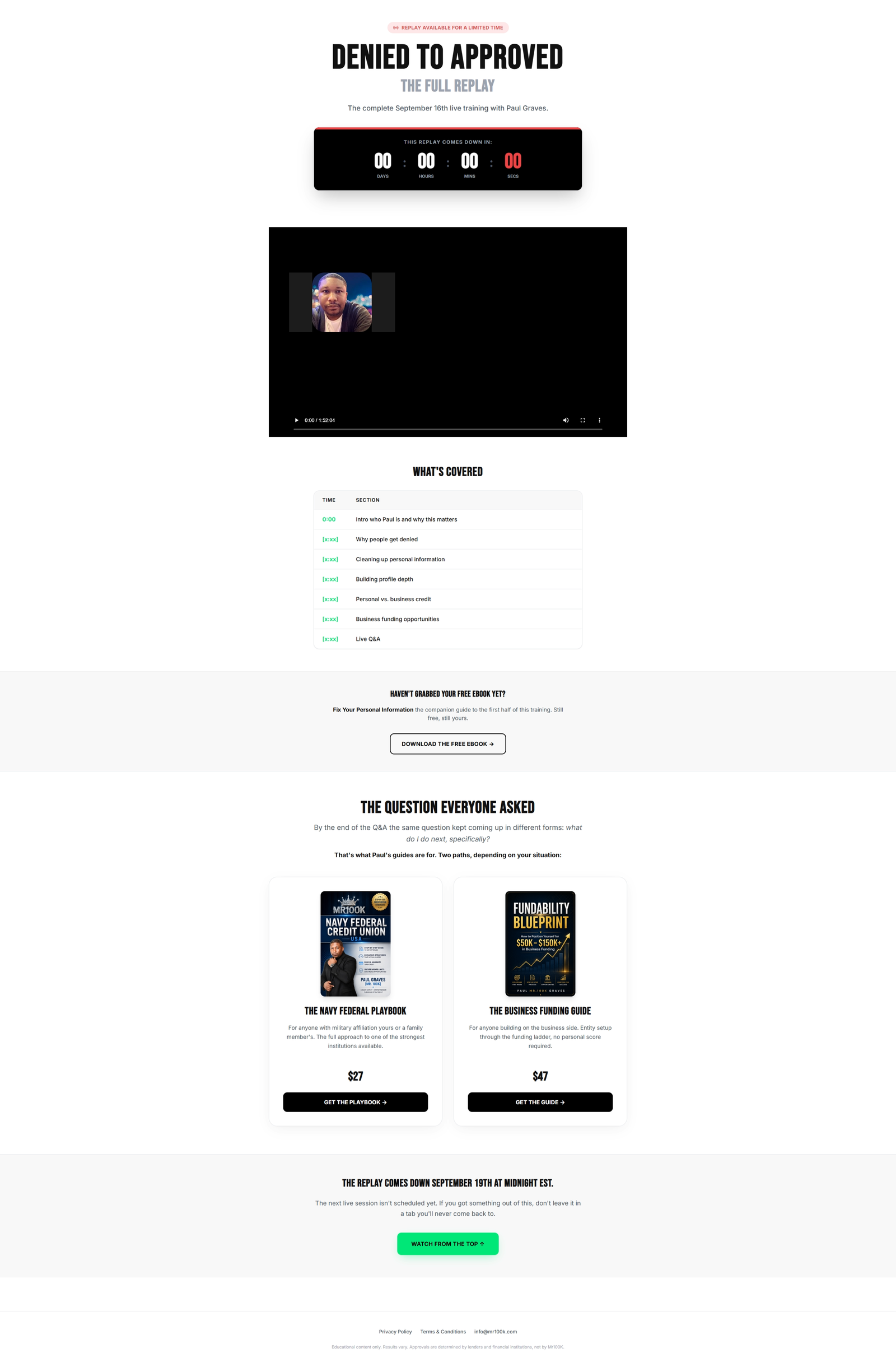 Mr100K Denied to Approved Webinar screenshot 8