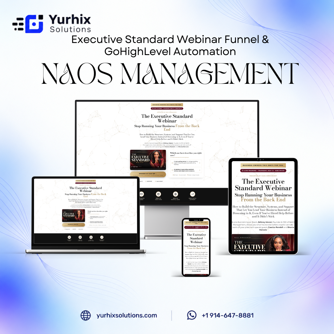 NAOS Management Executive Standard Webinar screenshot