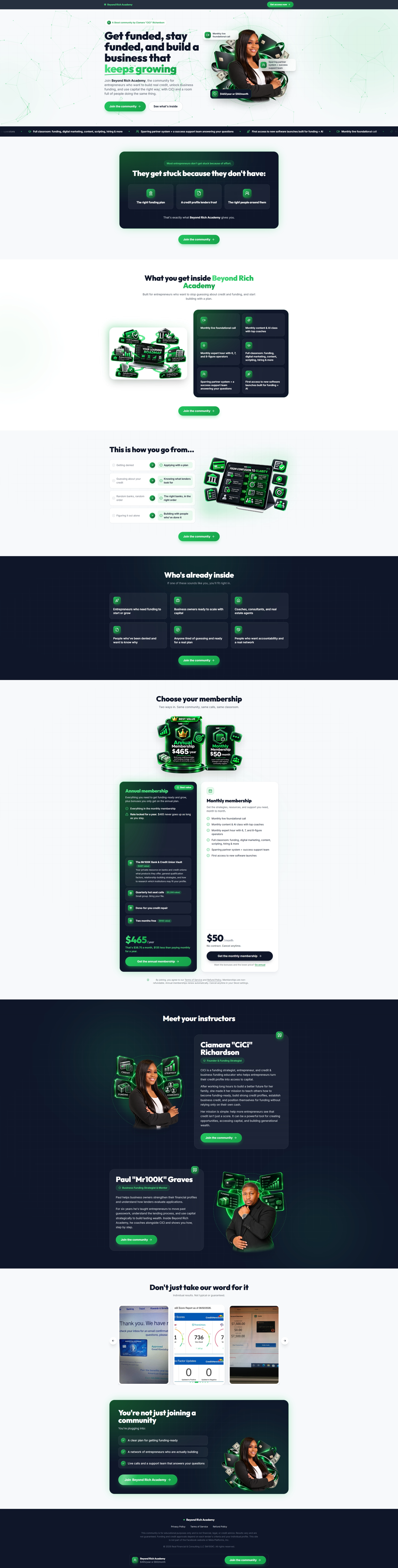 Beyond Rich Academy -  Community Membership Funnel screenshot 2