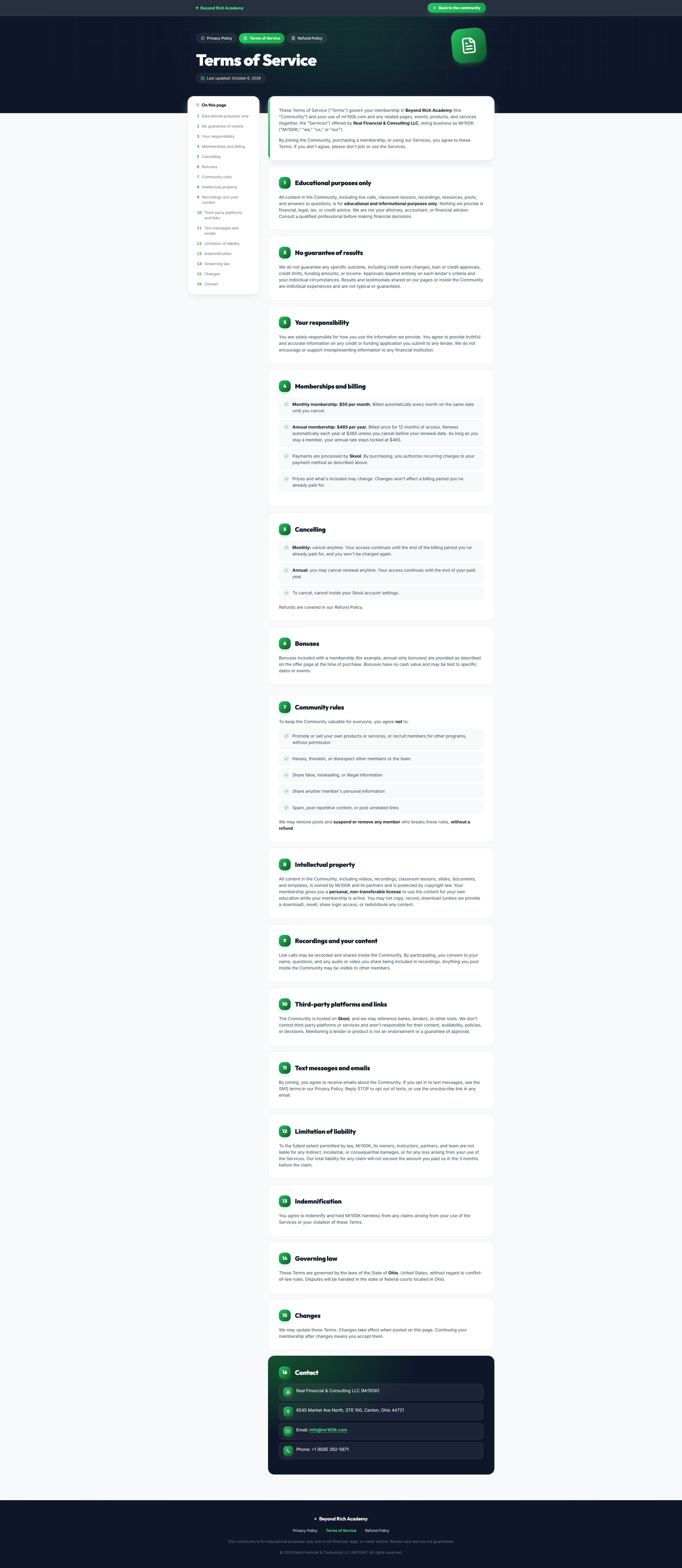 Beyond Rich Academy -  Community Membership Funnel screenshot 4